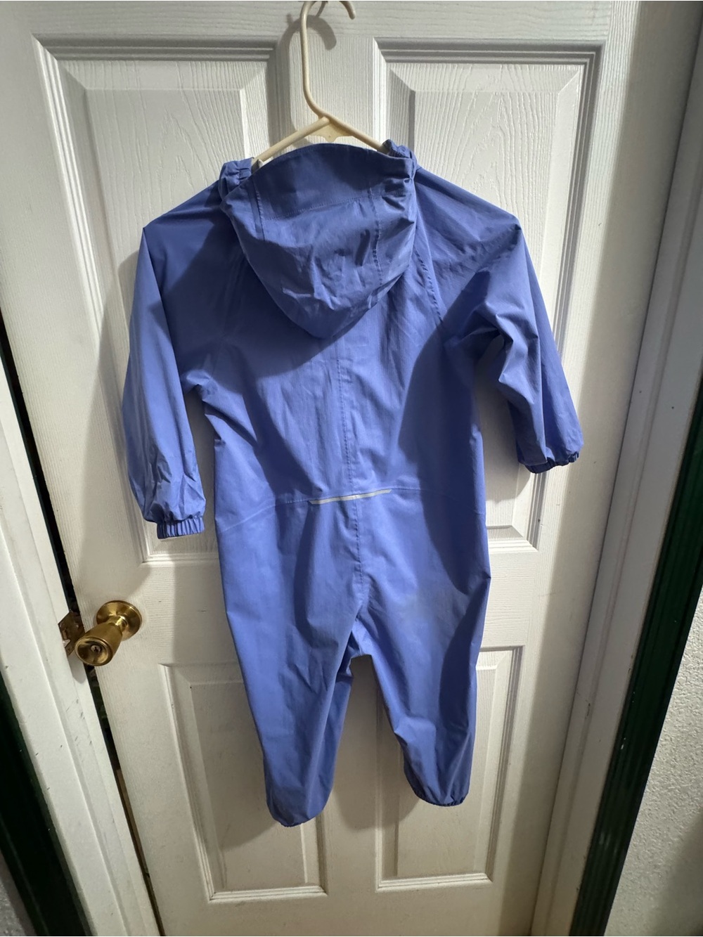 REI Blue Kids' rain Jacket onesie - Picture 2 of 8
